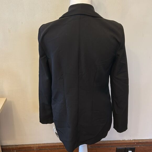 Alfani deep black button front blazer Size SP New - Picture 5 of 11